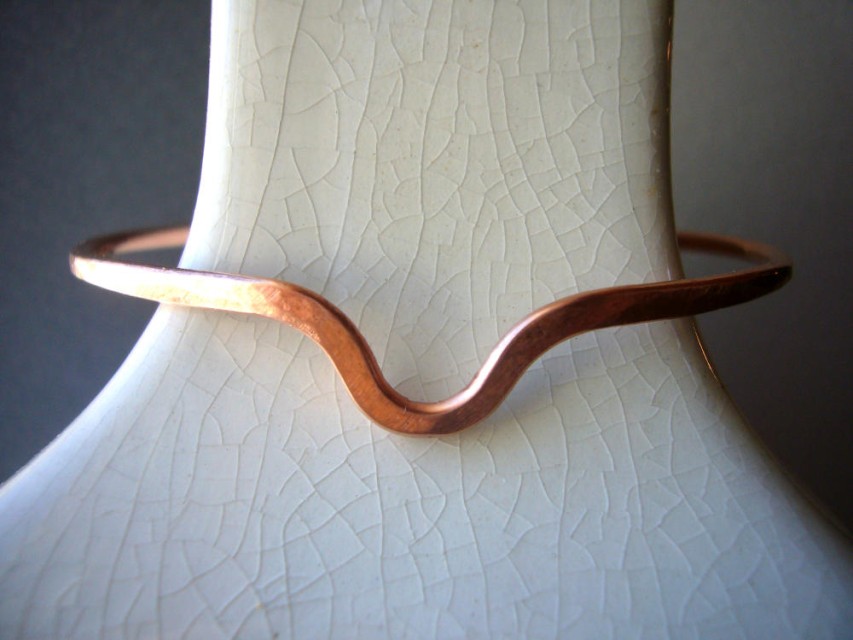 Shaped Copper Cuff Bracelet